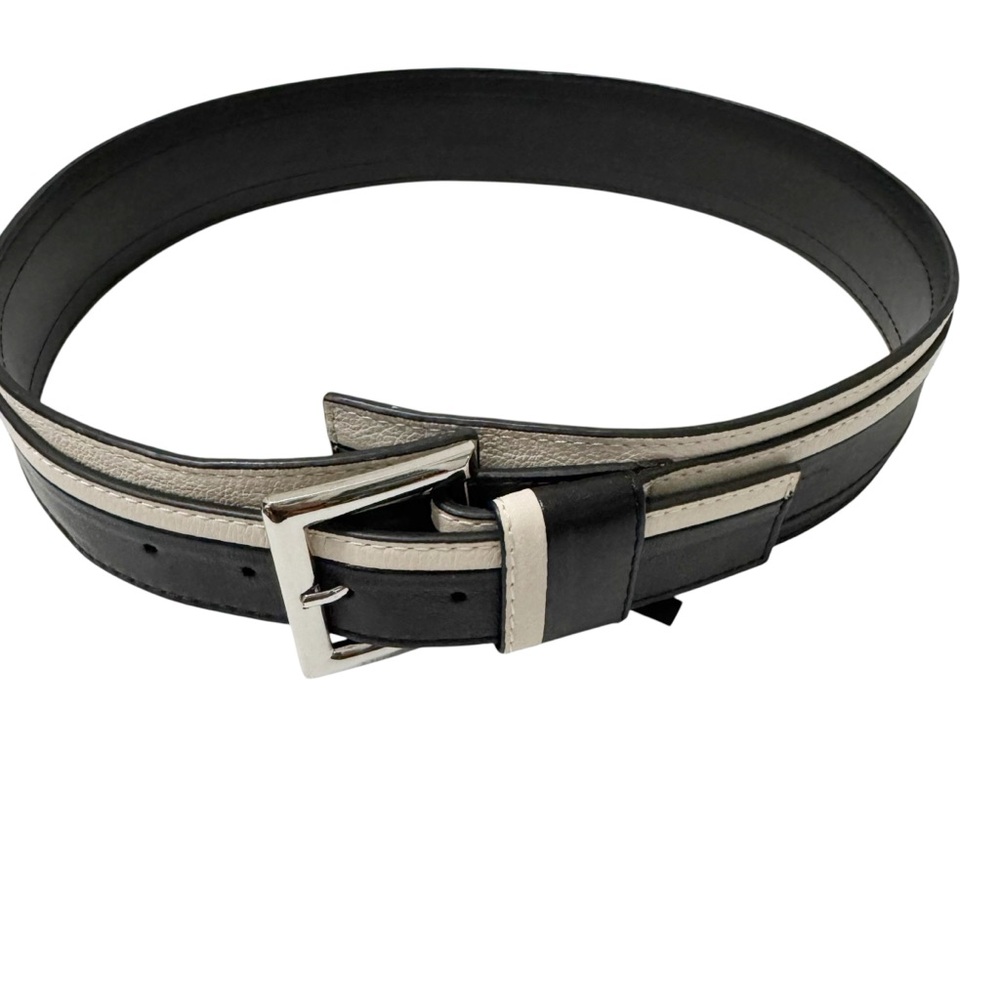 Karen Millen Wide Leather Black & White Belt Medium